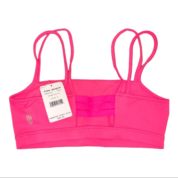 Free People Idris Solid Bra in Neon Pink - S - Picture 6 of 14